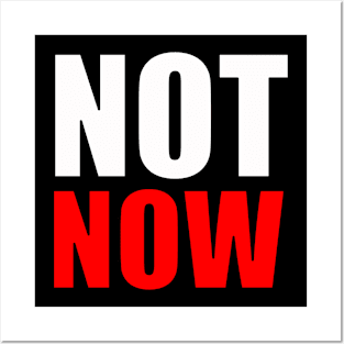 NOT NOW Posters and Art